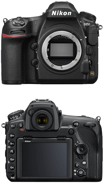 Nikon D850 fronte e retro