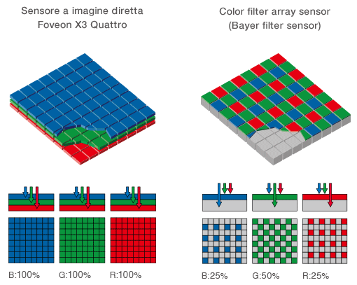 Sensore Foveon Vs Bayer